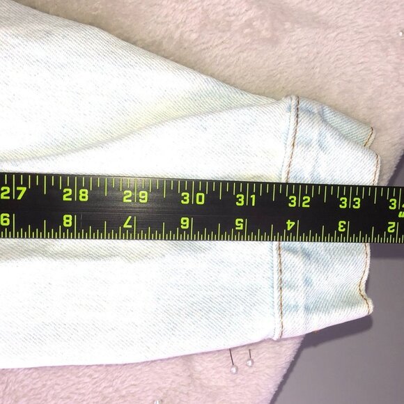 Levis Men's Jeans Jacket Large Vintage Made in the USA Light Wash - Picture 7 of 16